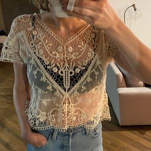 Lace Detail Crop Top
